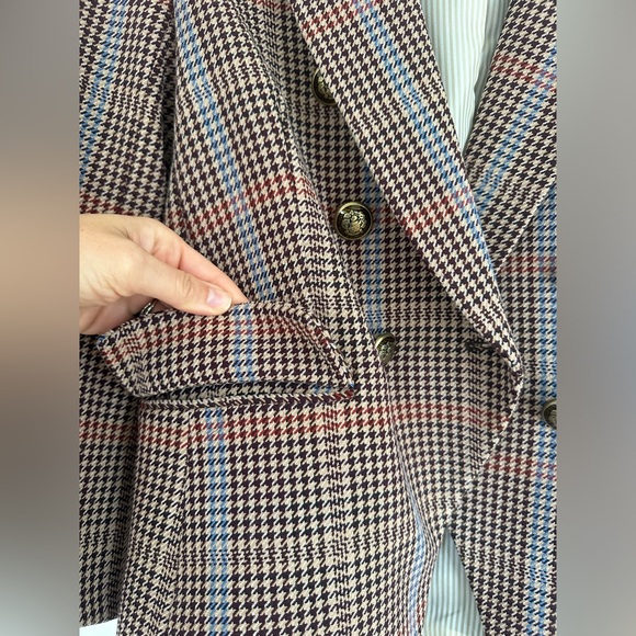 Veronica Beard Empire Dickey Jacket blazer in Chicory Multi plaid size 6 - Picture 8 of 9
